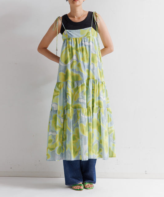 【WOMEN】LEIN コットンシルクフラワープリントワンピースの写真