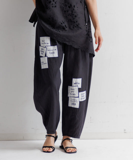 【WOMEN】LEIN アップリケ刺繍パンツの写真