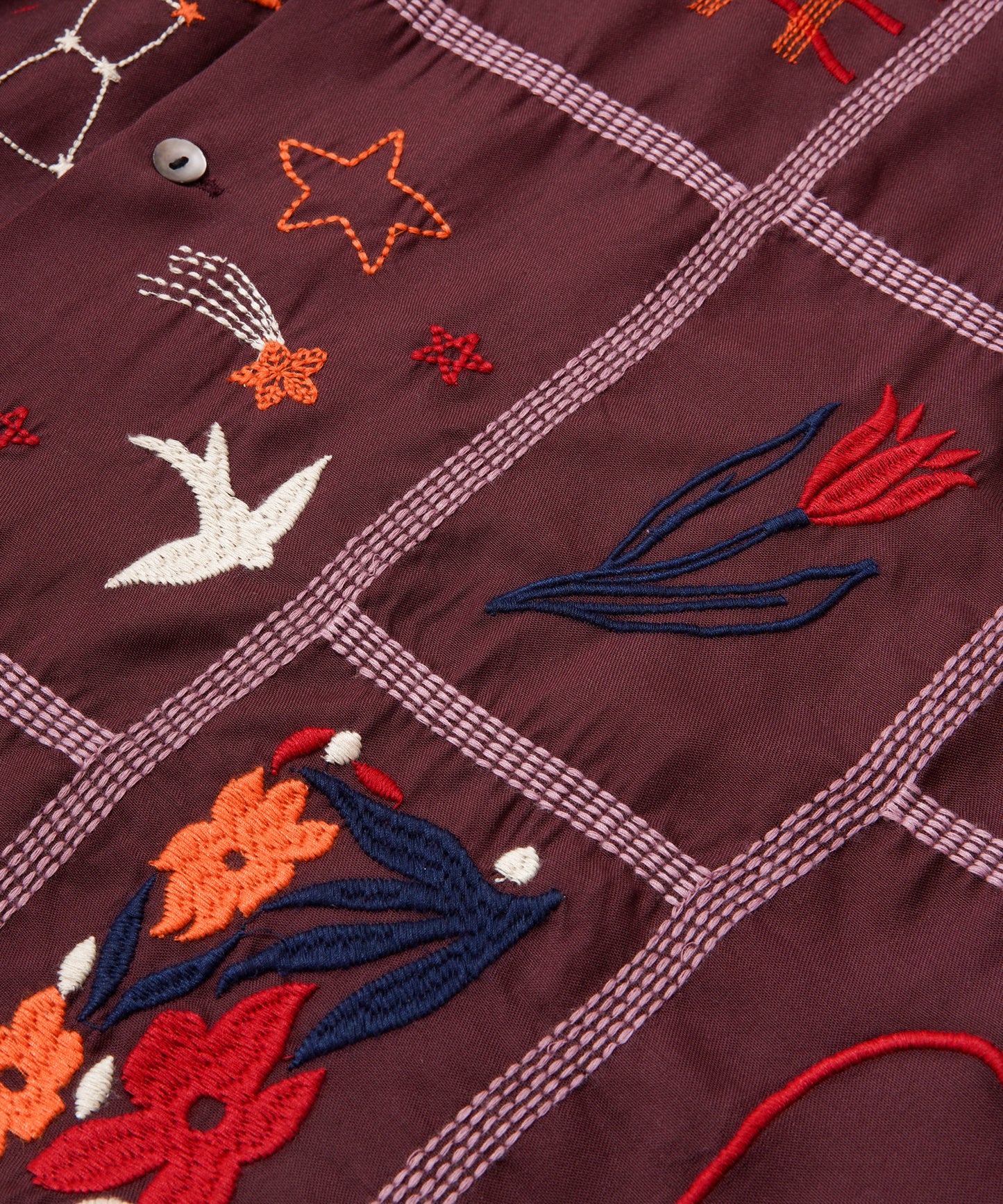 【MEN , WOMEN】LEIN / パッチワーク刺繍シャツ