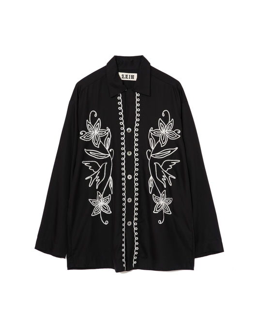【MEN , WOMEN】LEIN / ボタニカルアリ刺繍シャツの写真