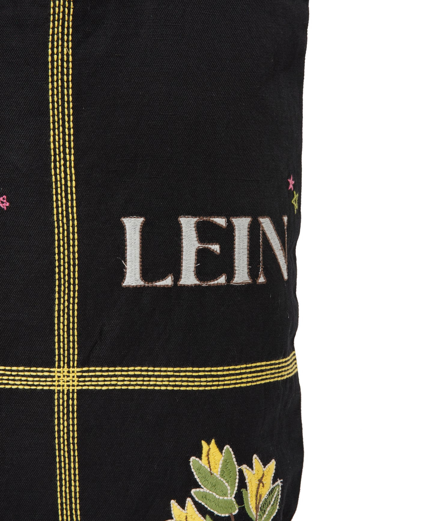 【MEN,WOMEN】LEIN お絵描きパッチワーク刺繍トートバッグ