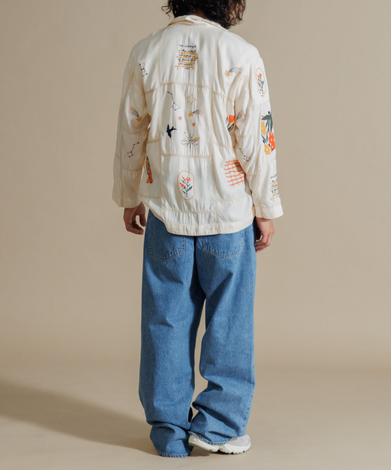 【MEN , WOMEN】LEIN / パッチワーク刺繍シャツ