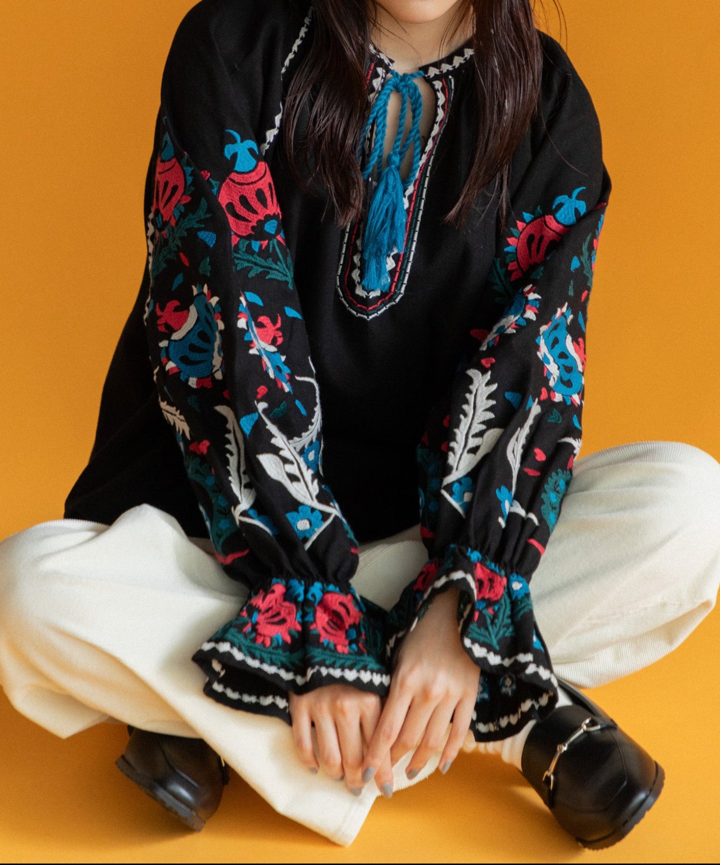 【WOMEN】LEIN / 花柄刺繍ブラウス