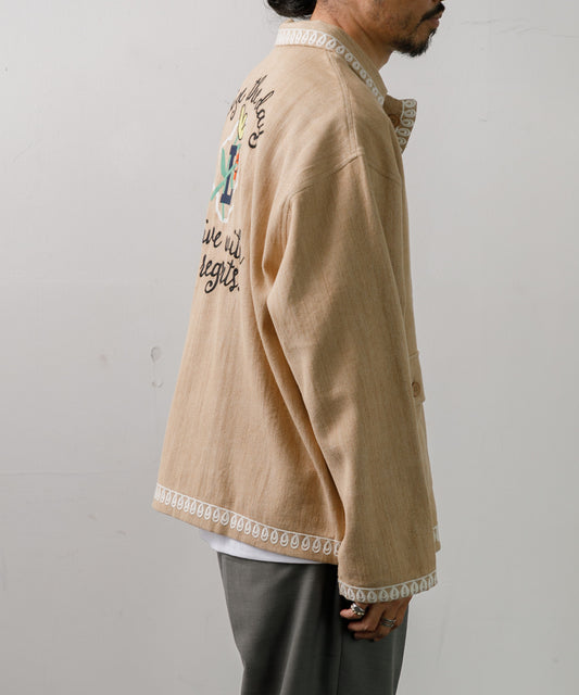 【MEN】LEIN / カディベジ染め刺繍ジャケットの写真