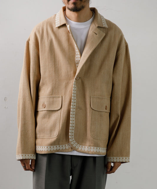 【MEN】LEIN / カディベジ染め刺繍ジャケットの写真