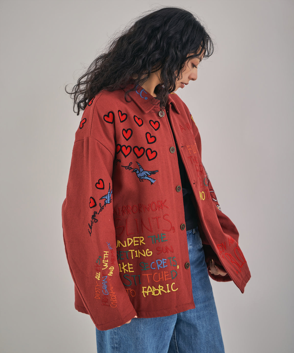 【MEN , WOMEN】お絵描き刺繍中綿ジャケット