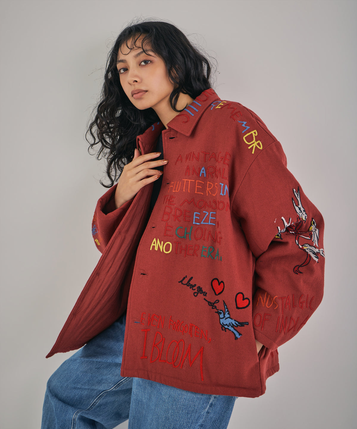 【MEN , WOMEN】お絵描き刺繍中綿ジャケット