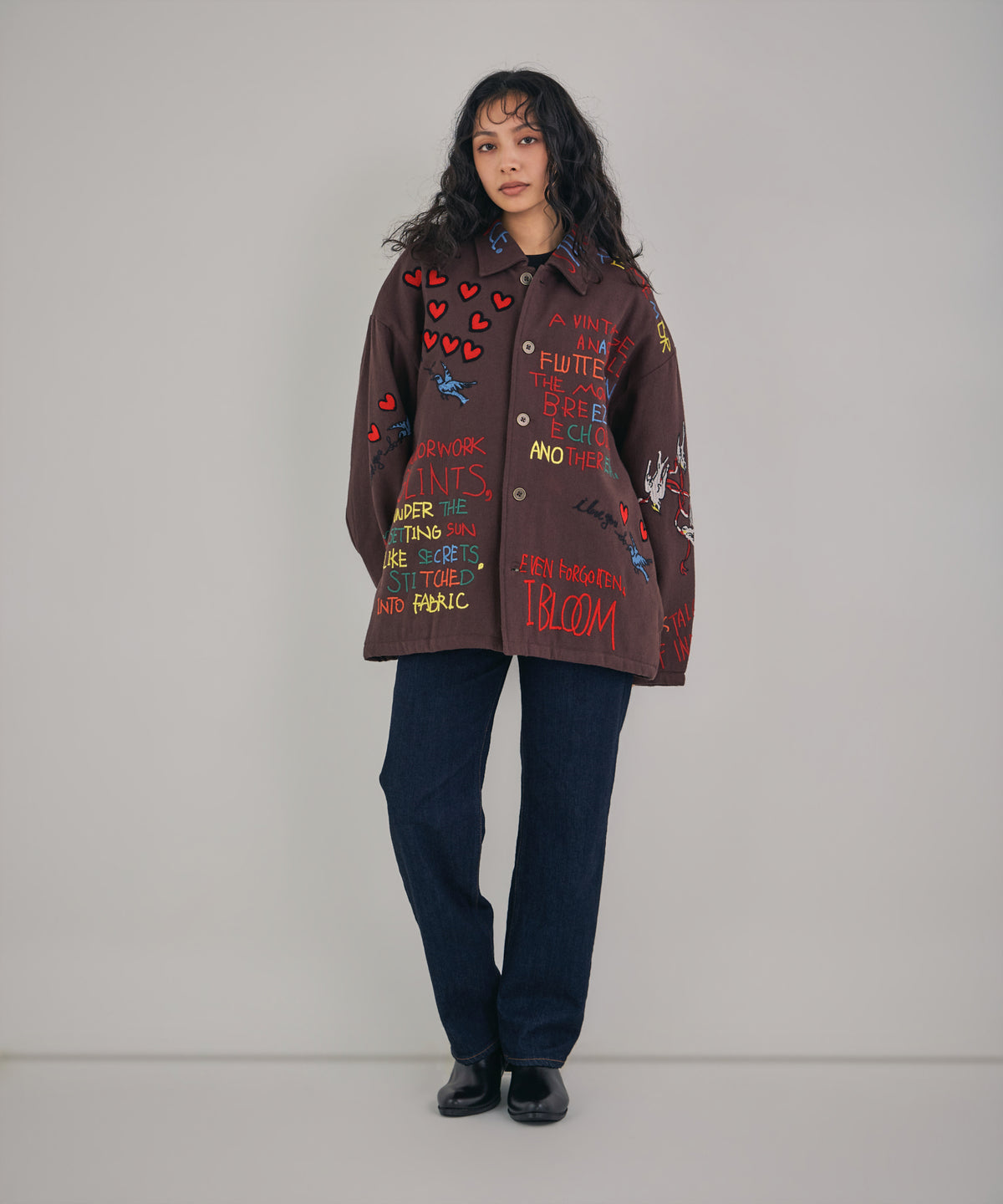 【MEN , WOMEN】お絵描き刺繍中綿ジャケット
