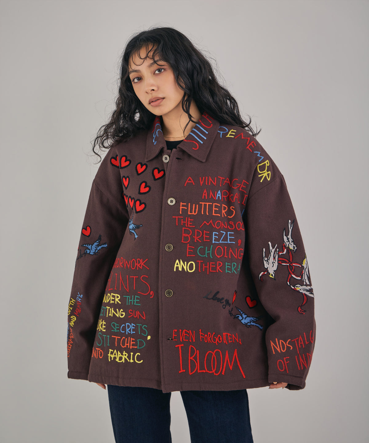 【MEN , WOMEN】お絵描き刺繍中綿ジャケット