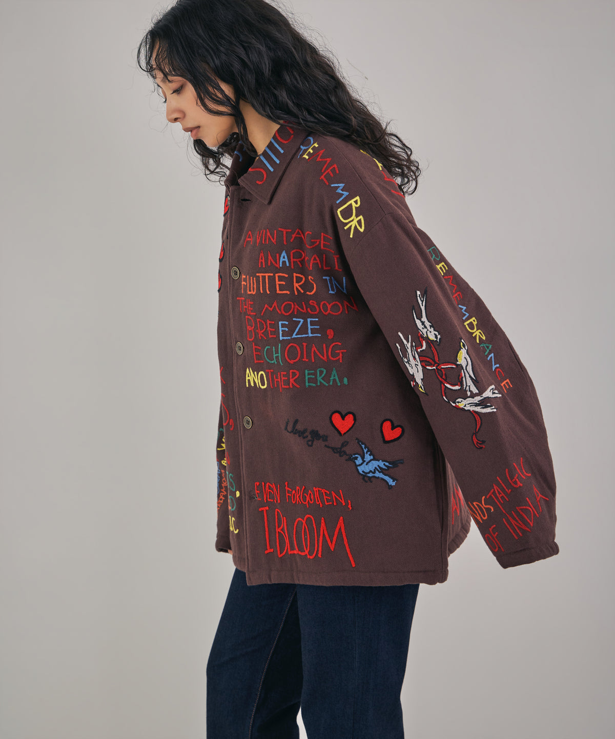 【MEN , WOMEN】お絵描き刺繍中綿ジャケット