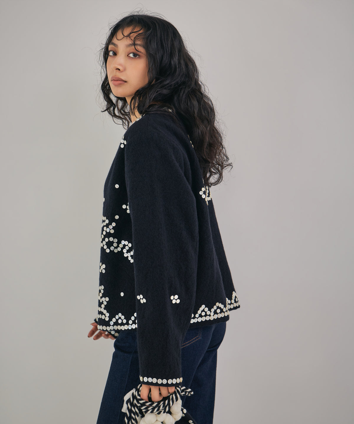 【WOMEN】シェルエンベリシュドジャケット