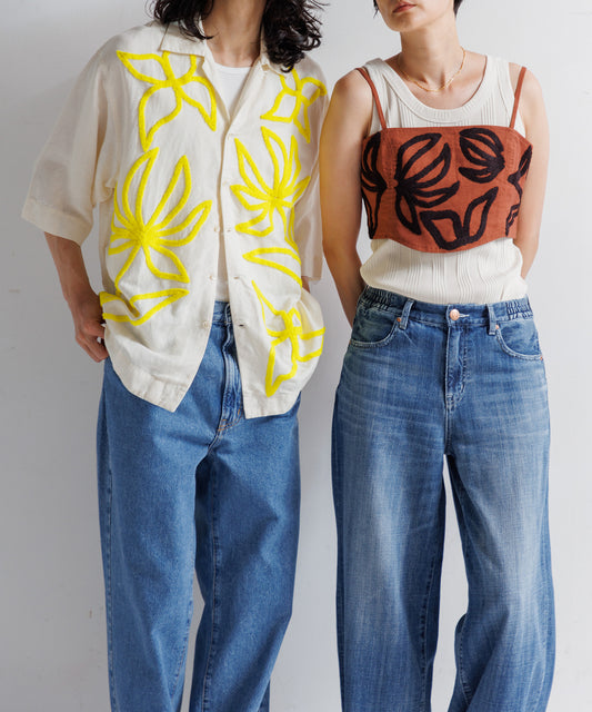 【WOMEN】LEIN リングヤーンアリ刺繍ビスチェの写真