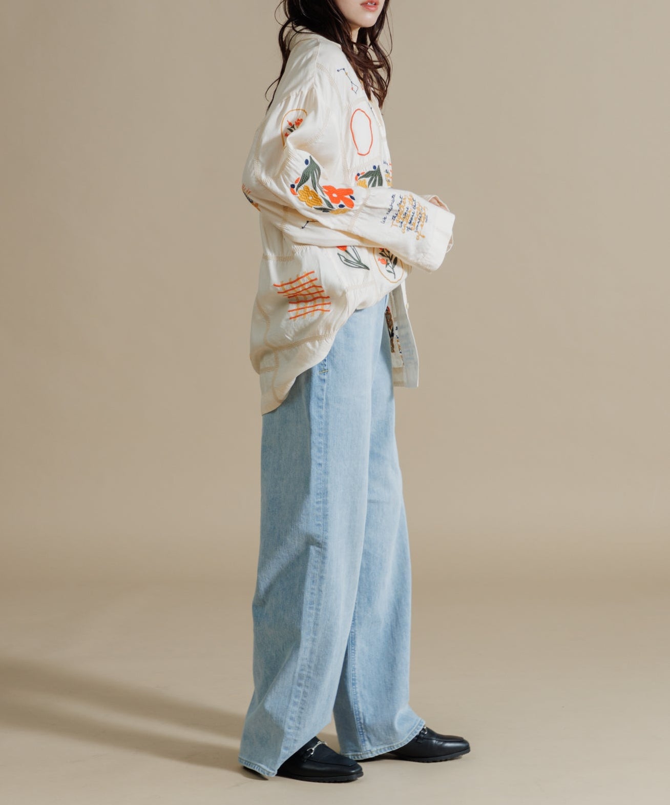 【MEN , WOMEN】LEIN / パッチワーク刺繍シャツ