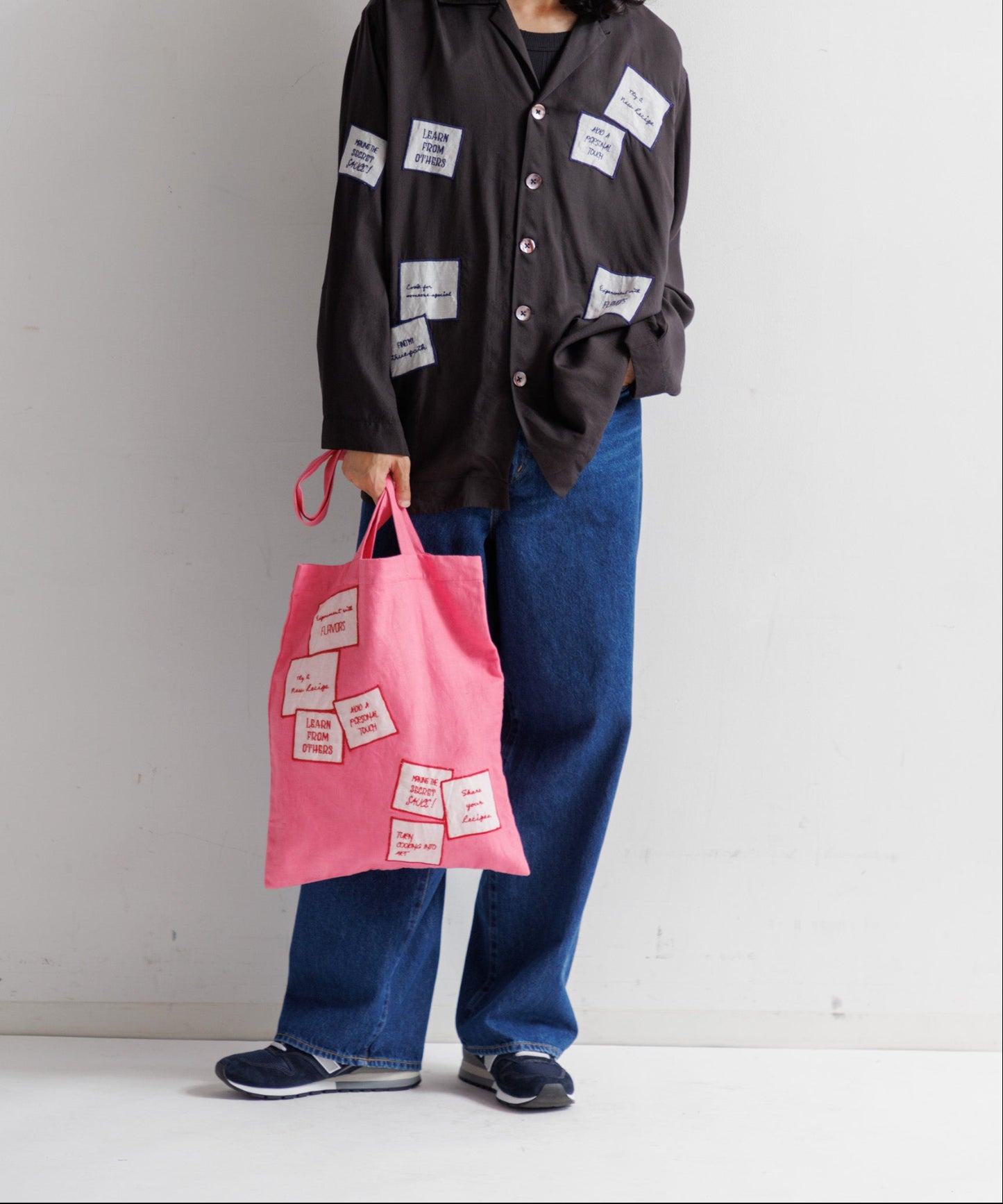 【MEN , WOMEN】LEIN / アップリケ刺繍トートバッグ