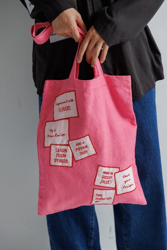 【MEN , WOMEN】LEIN / アップリケ刺繍トートバッグの写真