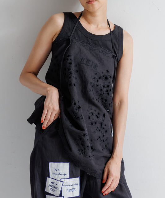 【WOMEN】LEIN コットンリネン切り抜き刺繍2WAYキャミソールの写真