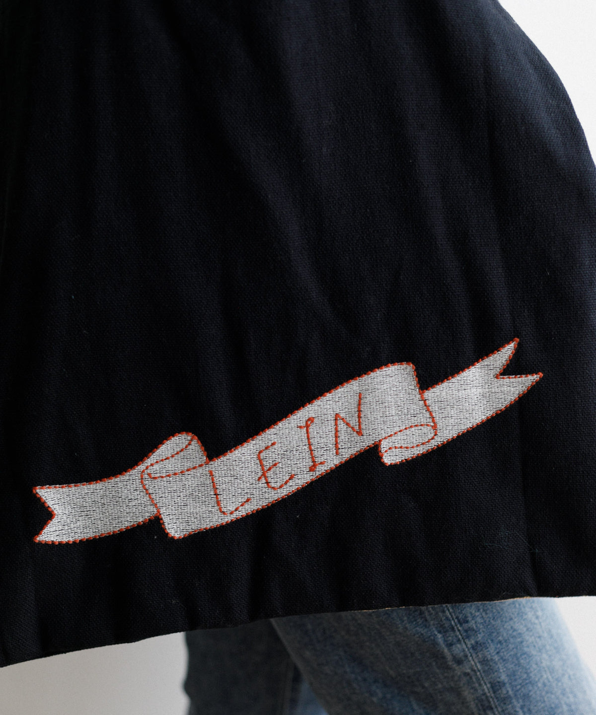 【MEN , WOMEN】LEIN Wフェイスパッチワーク刺繍トートバッグ