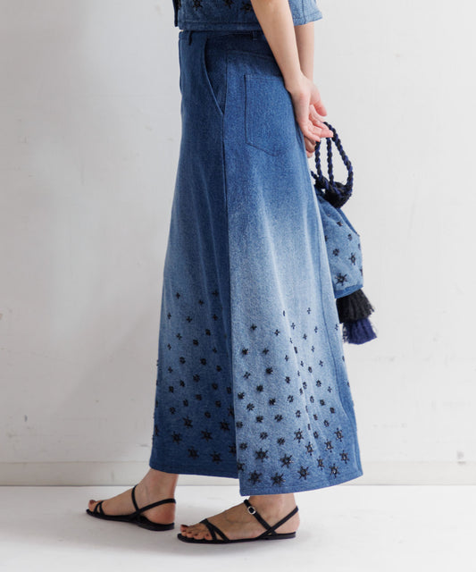 【WOMEN】LEIN カディビーズ刺繍スカートの写真