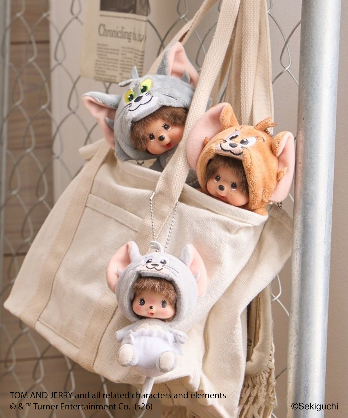 【MEN,WOMEN】Monchhichi / トムモンチッチ顔でかSSキーチェーン