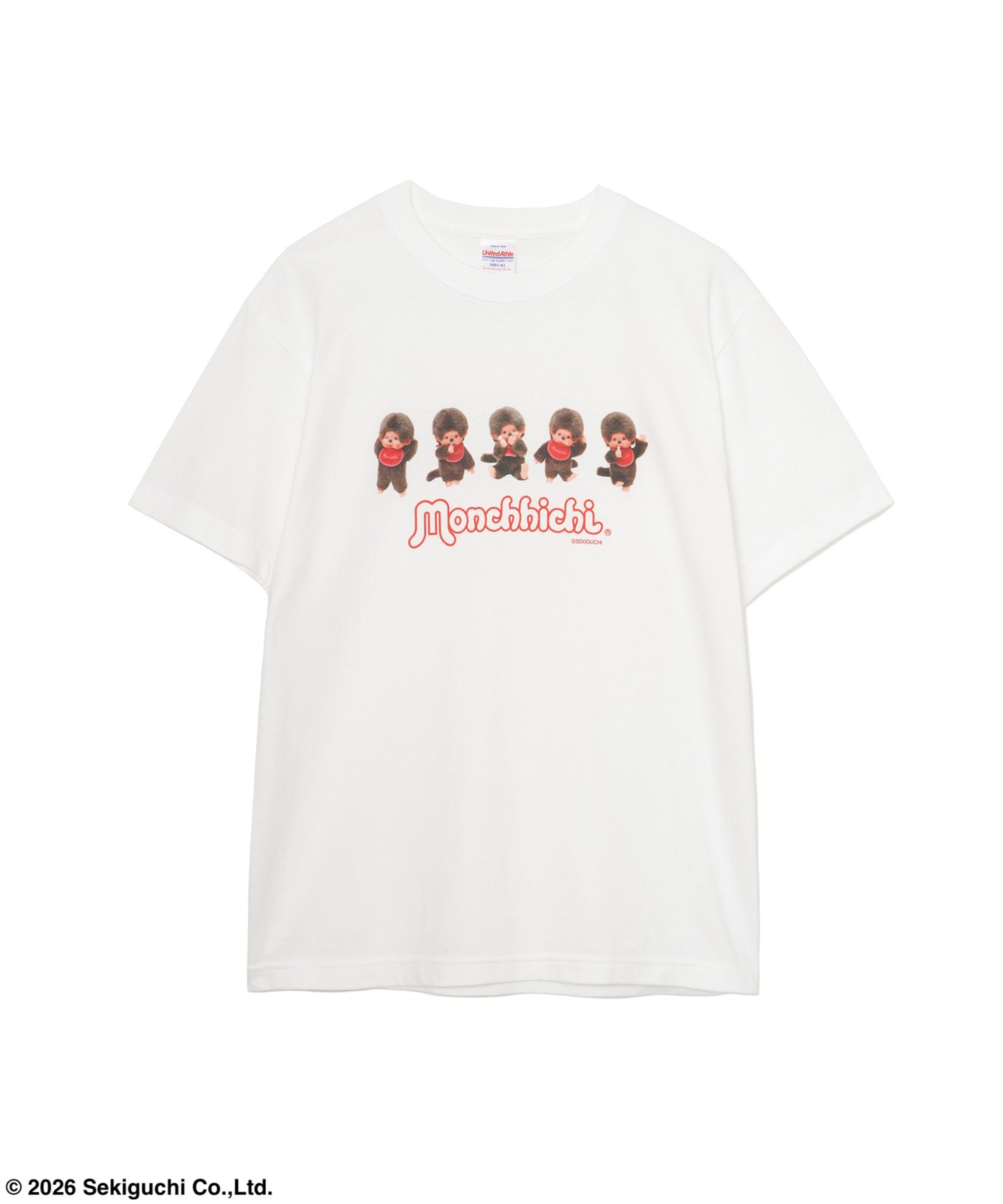 【MEN,WOMEN】モンチッチ ロゴプリントTシャツ