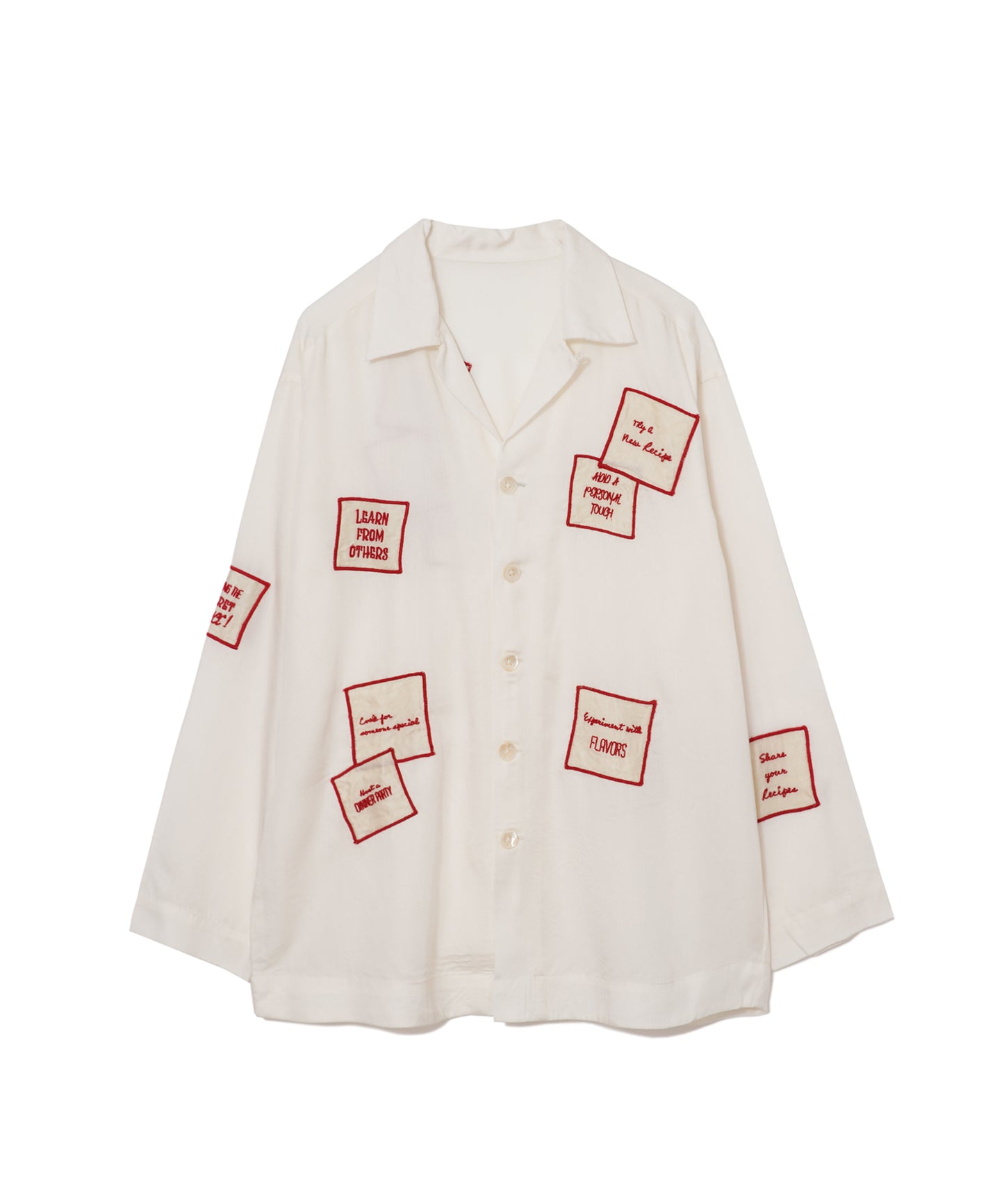 【MEN , WOMEN】LEIN / アップリケ刺繍シャツ