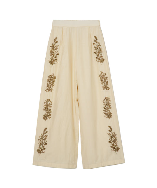 【WOMEN】LEIN コットンシルクビーズ刺繍パンツの写真