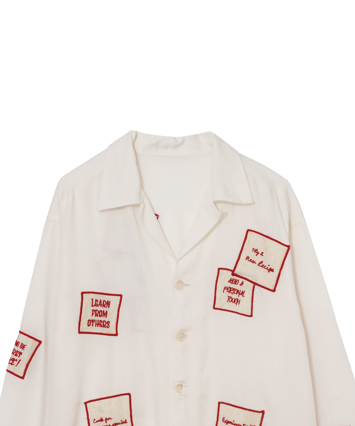 【MEN , WOMEN】LEIN / アップリケ刺繍シャツ