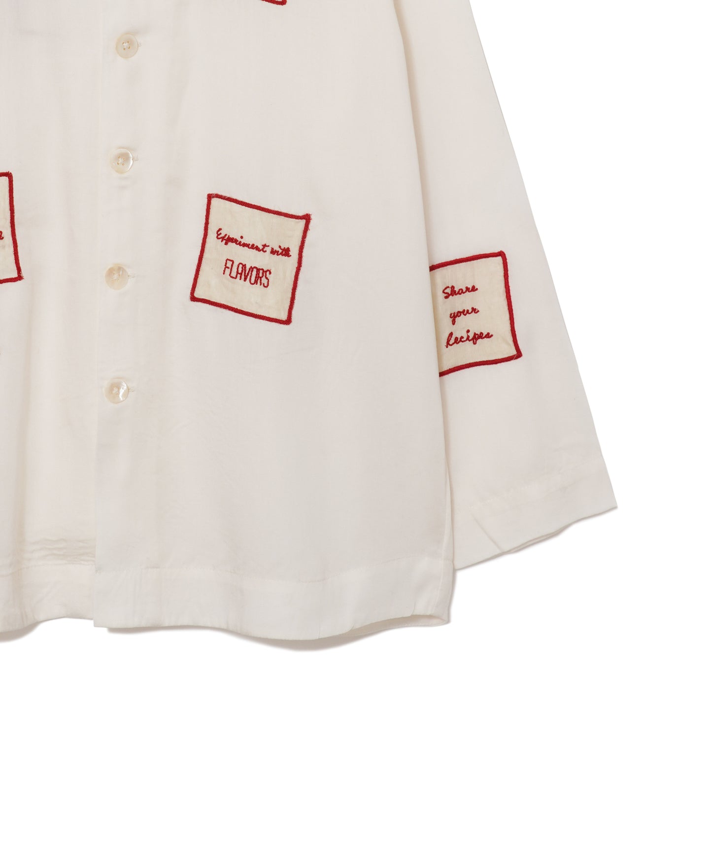 【MEN , WOMEN】LEIN / アップリケ刺繍シャツ