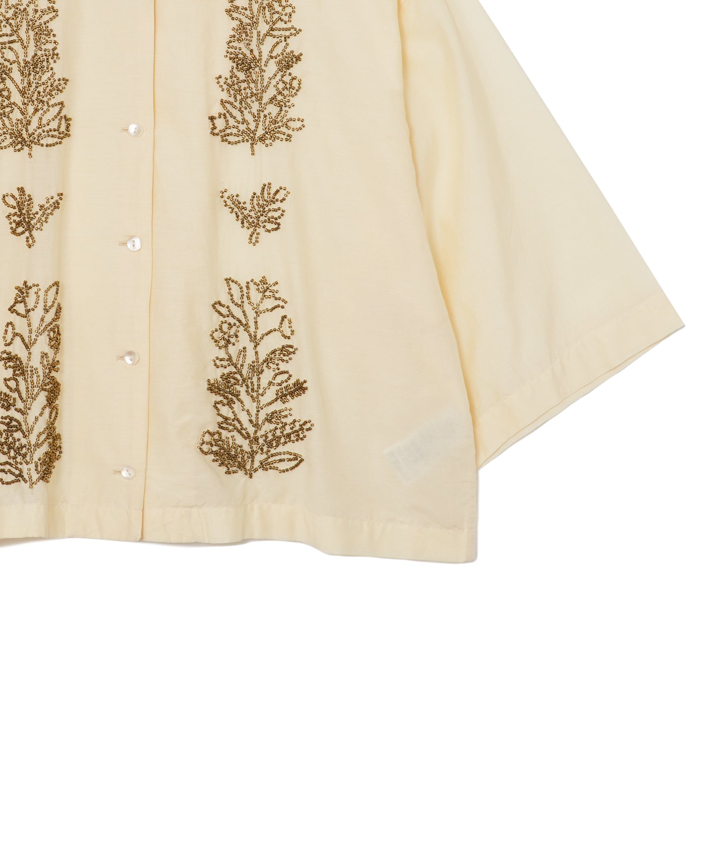 【WOMEN】LEIN コットンシルクビーズ刺繍シャツ