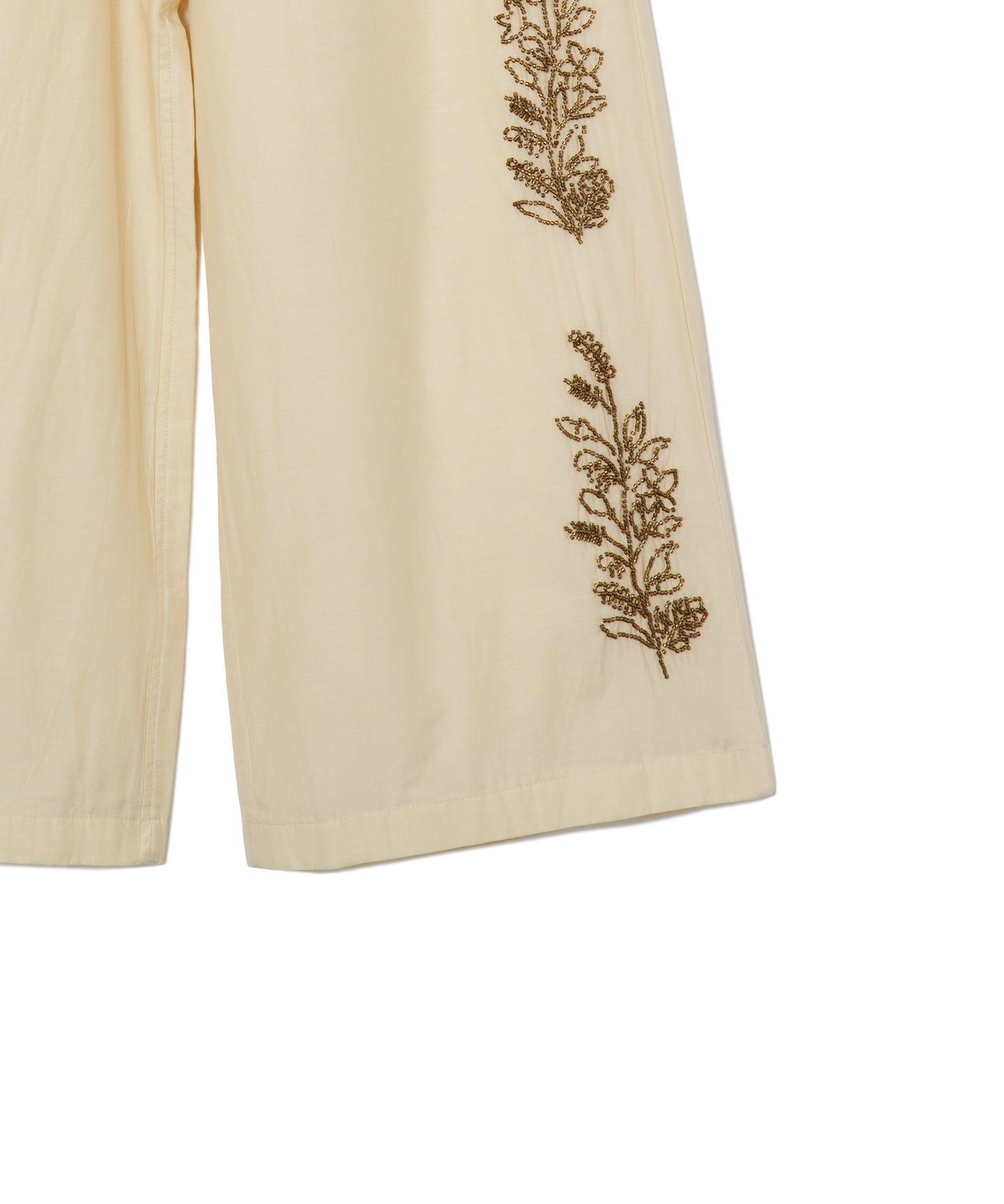 【WOMEN】LEIN コットンシルクビーズ刺繍パンツ