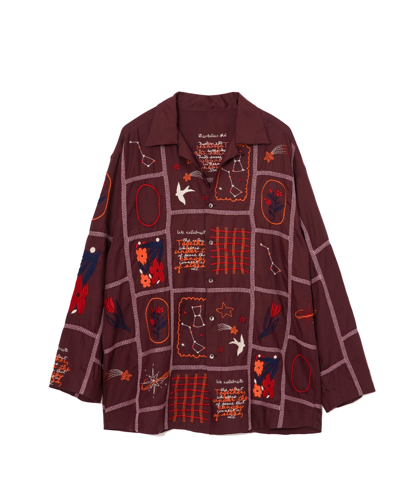 【MEN , WOMEN】LEIN / パッチワーク刺繍シャツ