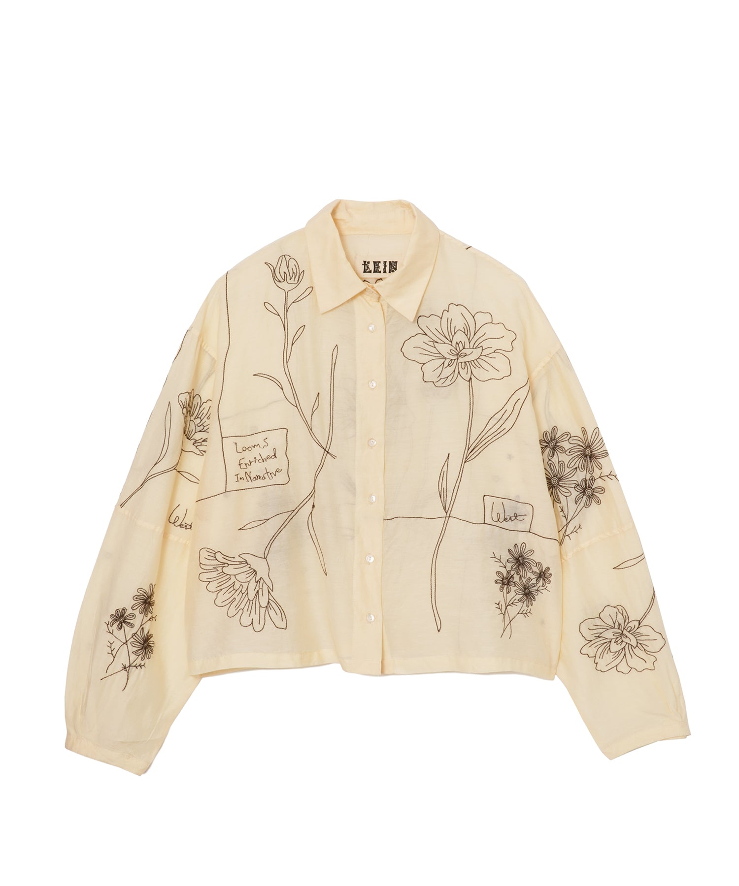 WOMEN】LEIN / コットンシルクボタニカル刺繍シャツ – DRIPSTUDIO