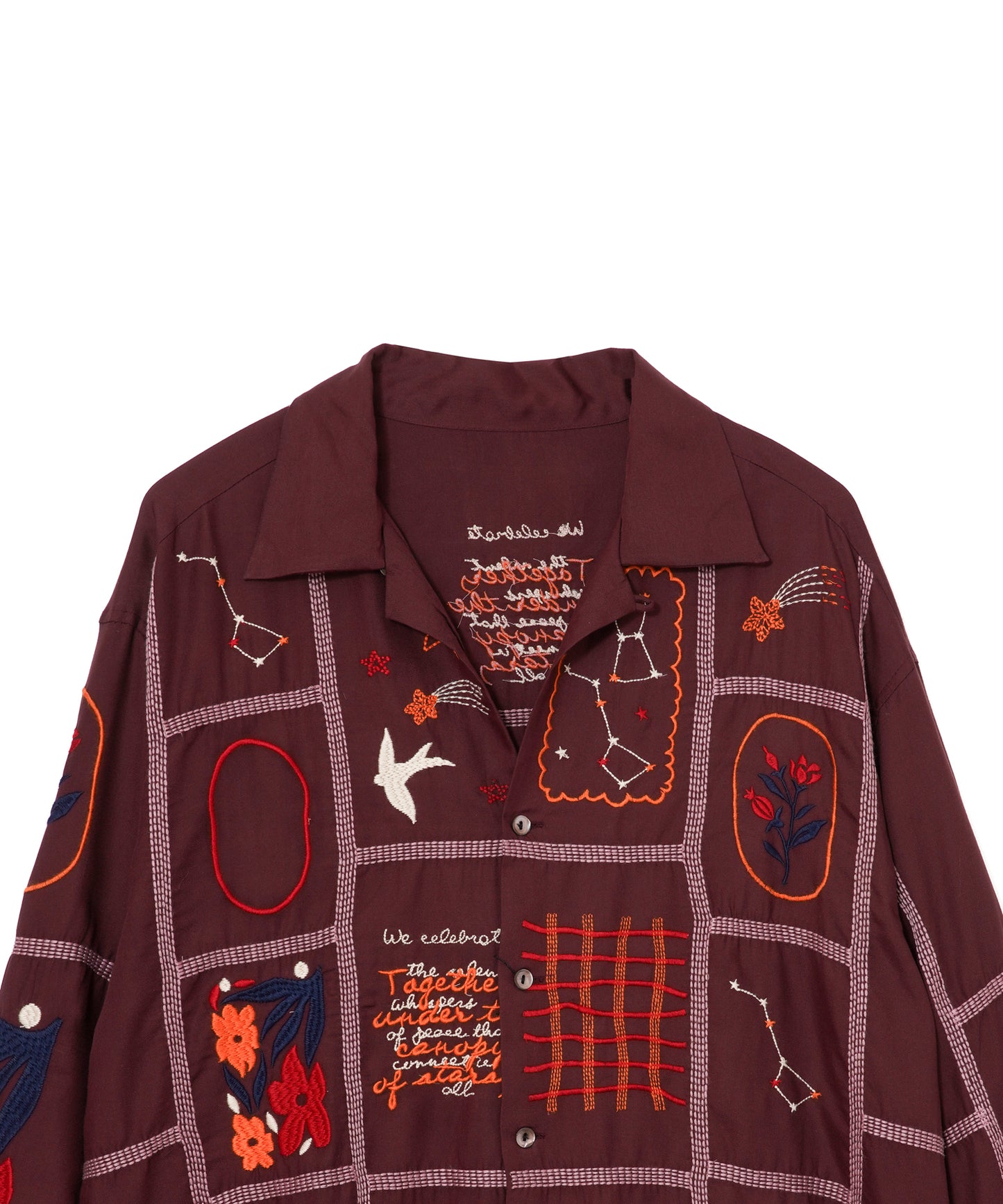 【MEN , WOMEN】LEIN / パッチワーク刺繍シャツ