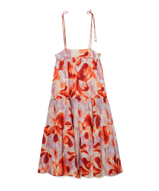 【WOMEN】LEIN コットンシルクフラワープリントワンピースの写真