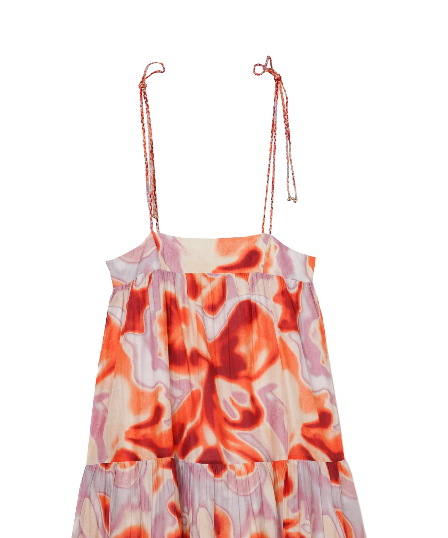 【WOMEN】LEIN コットンシルクフラワープリントワンピース