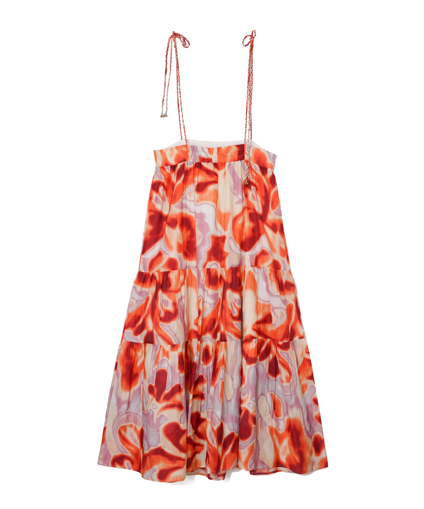 【WOMEN】LEIN コットンシルクフラワープリントワンピース