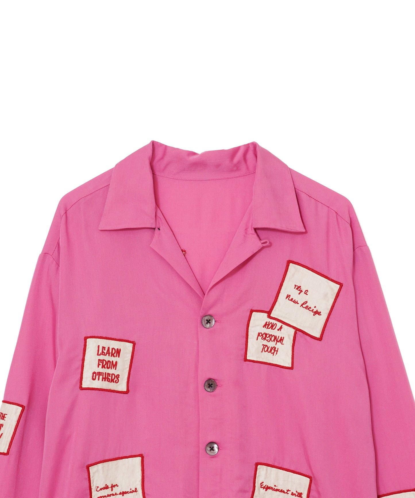 【MEN , WOMEN】LEIN / アップリケ刺繍シャツ