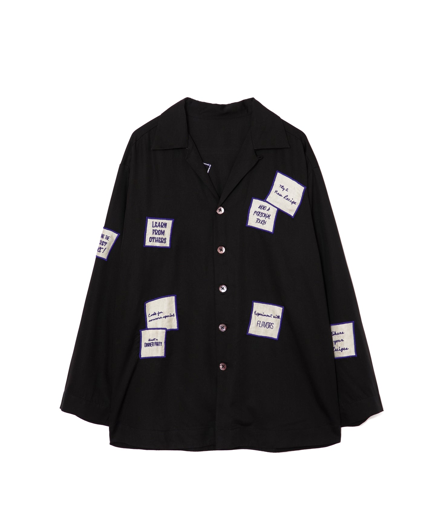 【MEN , WOMEN】LEIN / アップリケ刺繍シャツ