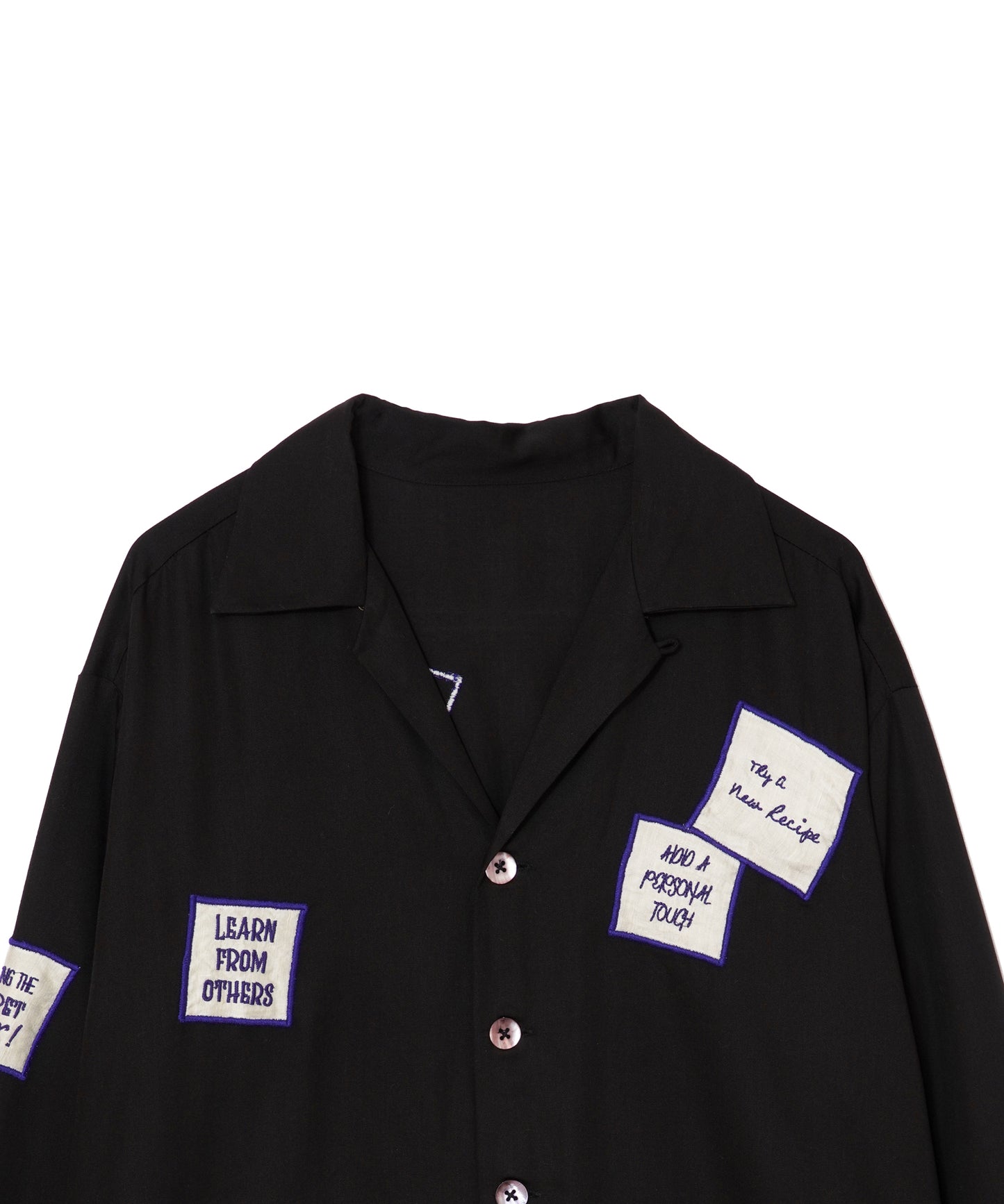 【MEN , WOMEN】LEIN / アップリケ刺繍シャツ