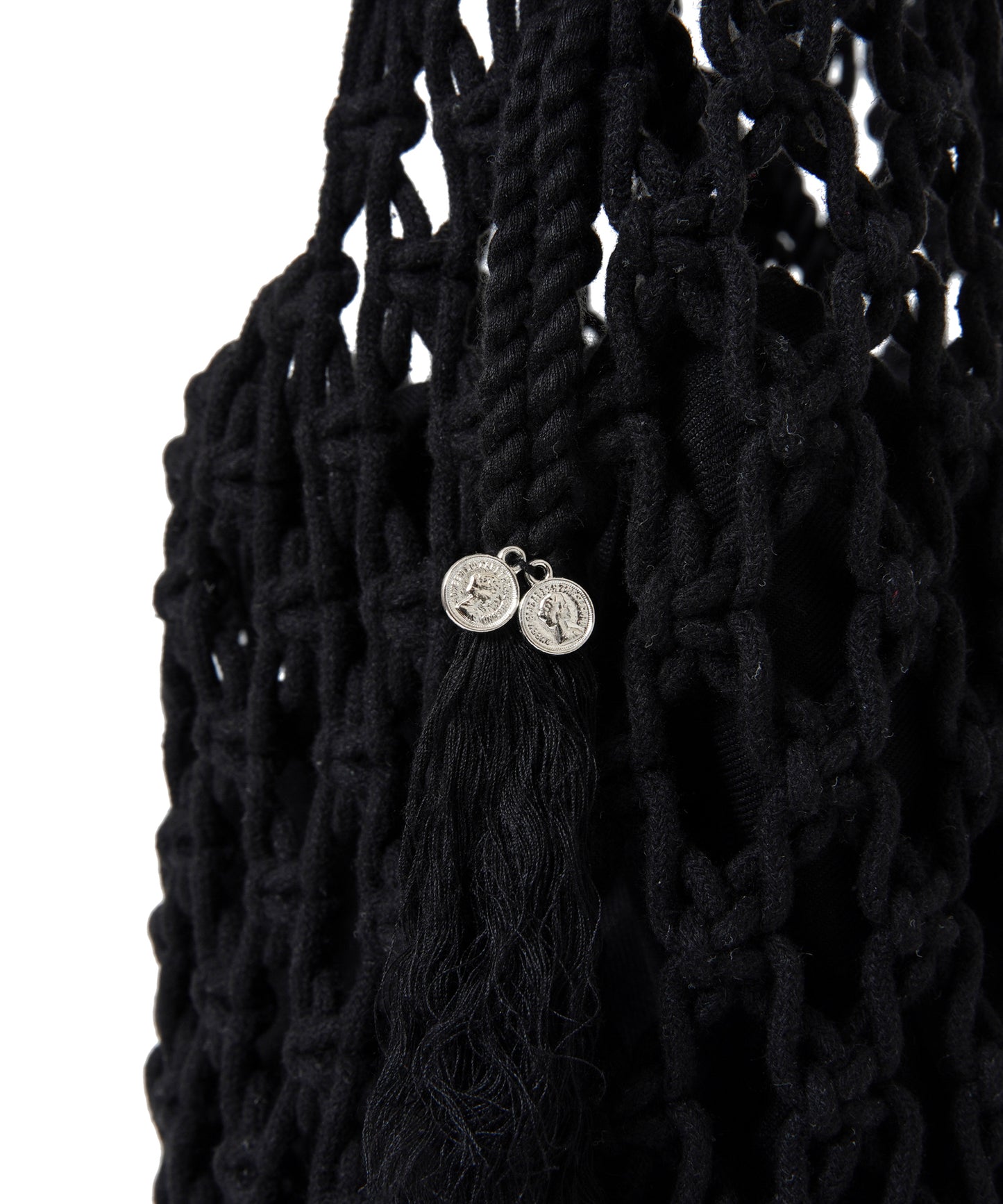 【MEN,WOMEN】LEIN マクラメ巾着ショルダーバッグ