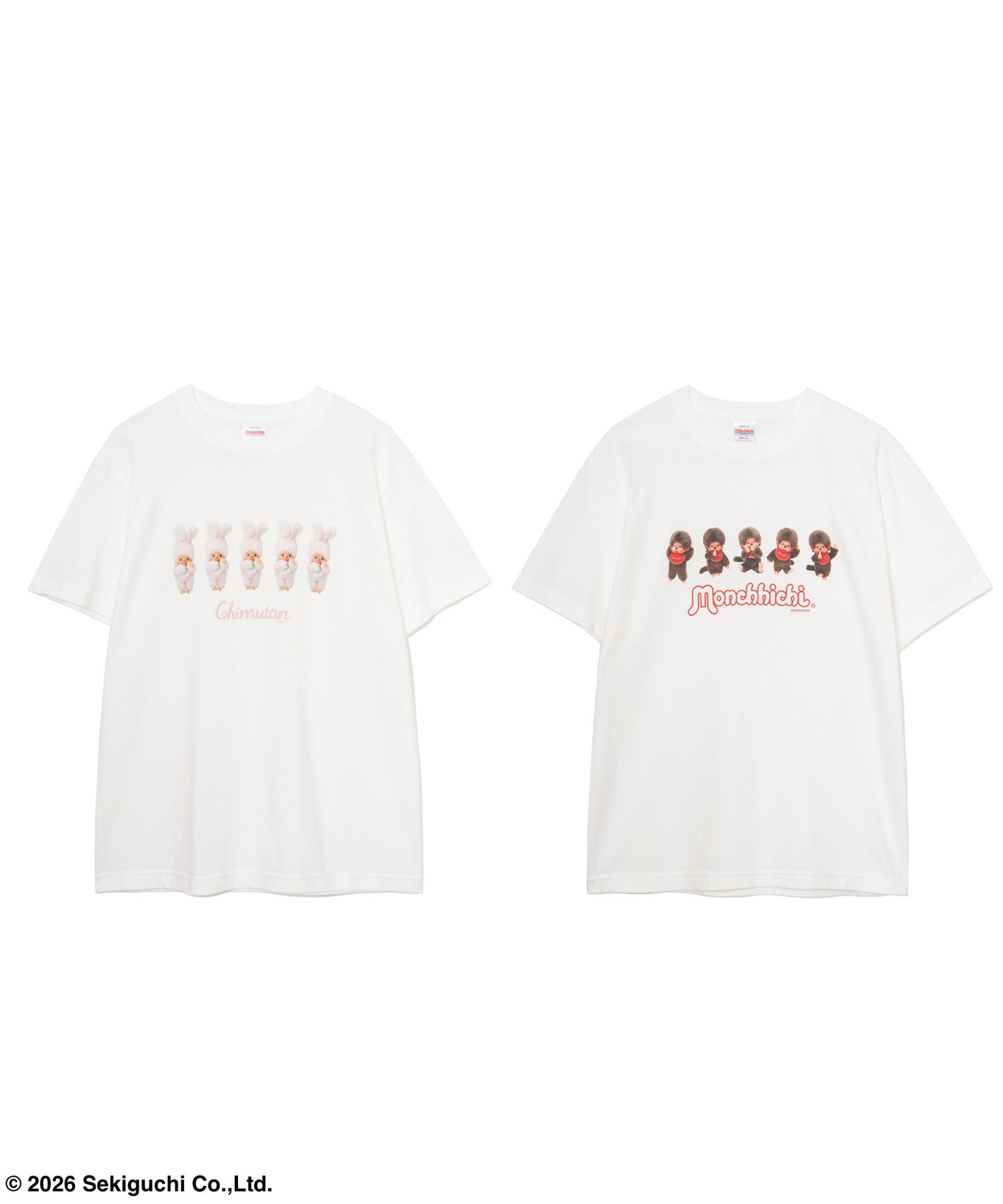 【MEN,WOMEN】モンチッチ ロゴプリントTシャツ