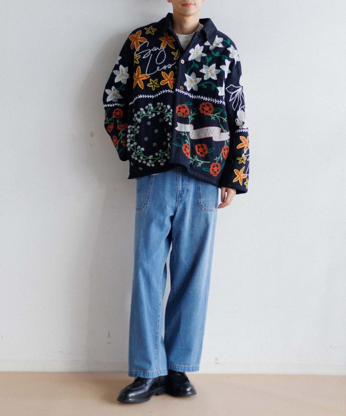 【MEN , WOMEN】LEIN ボアライナーパッチワーク刺繍ジャケット
