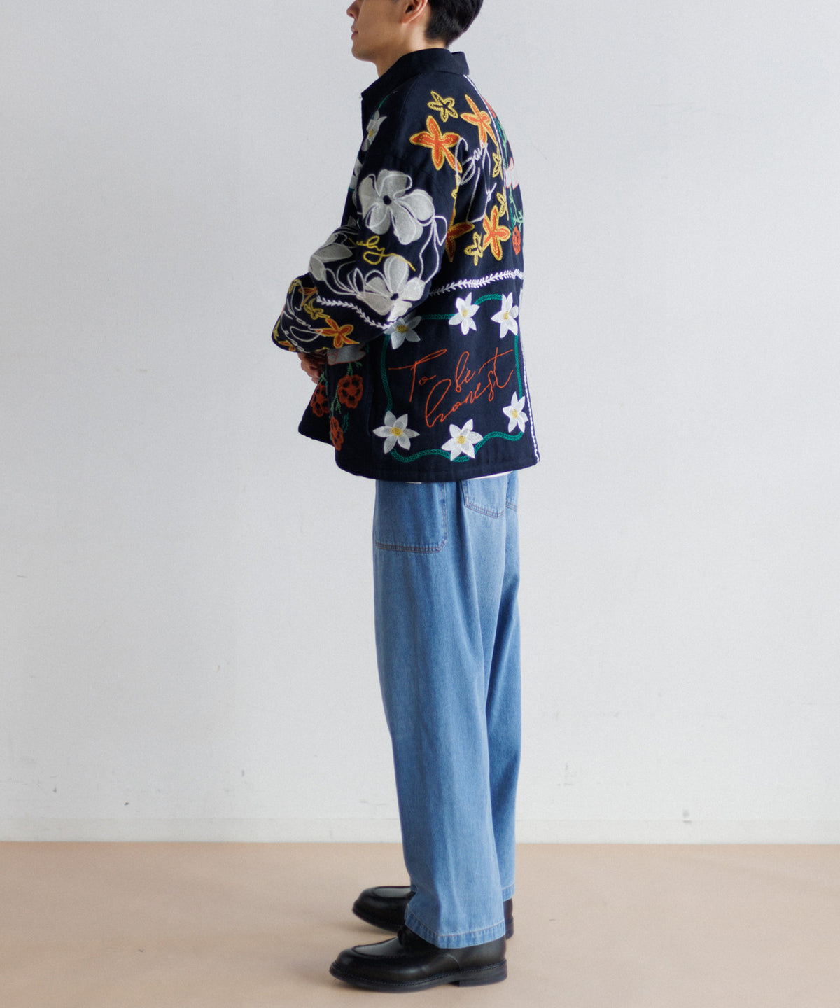 【MEN , WOMEN】LEIN ボアライナーパッチワーク刺繍ジャケット