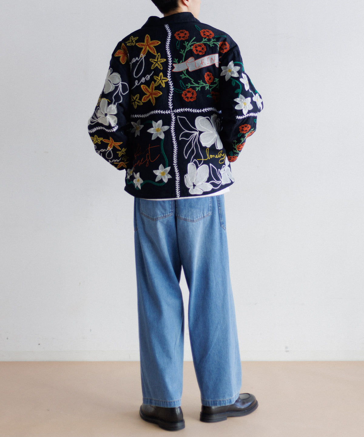 【MEN , WOMEN】LEIN ボアライナーパッチワーク刺繍ジャケット