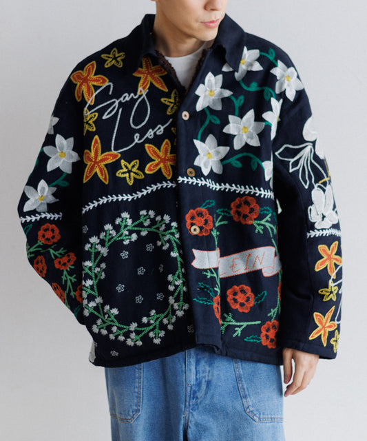 【MEN , WOMEN】LEIN ボアライナーパッチワーク刺繍ジャケットの写真