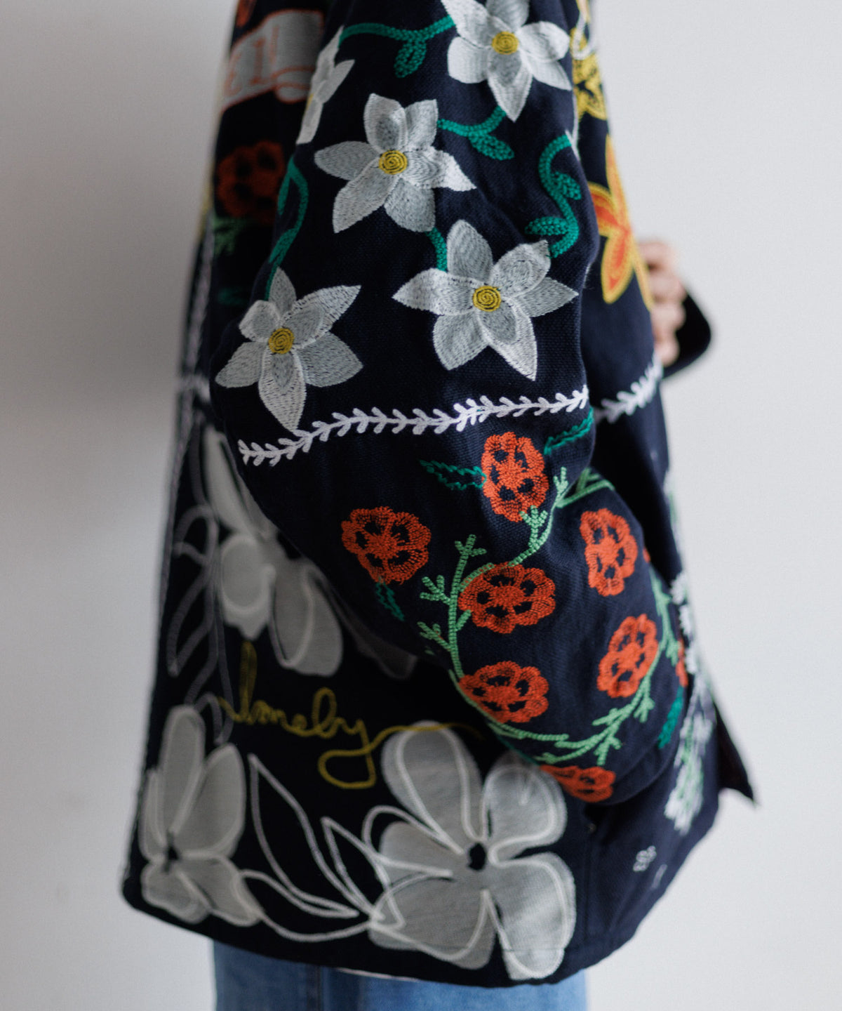 【MEN , WOMEN】LEIN ボアライナーパッチワーク刺繍ジャケット