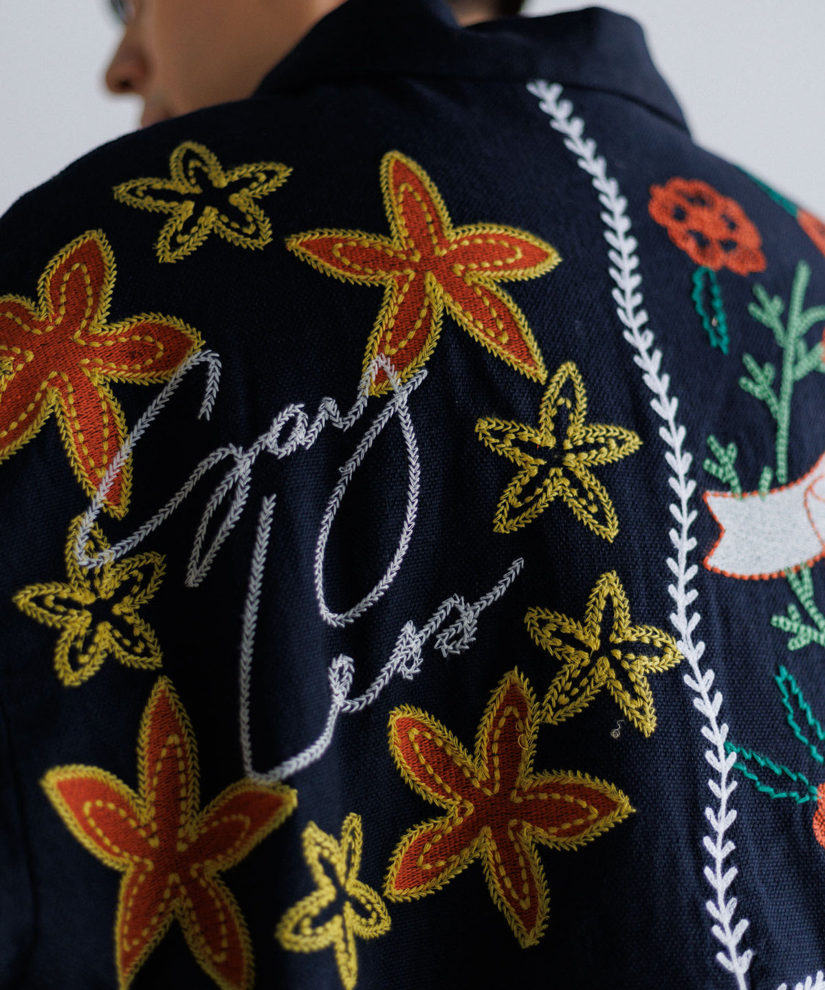 【MEN , WOMEN】LEIN ボアライナーパッチワーク刺繍ジャケット