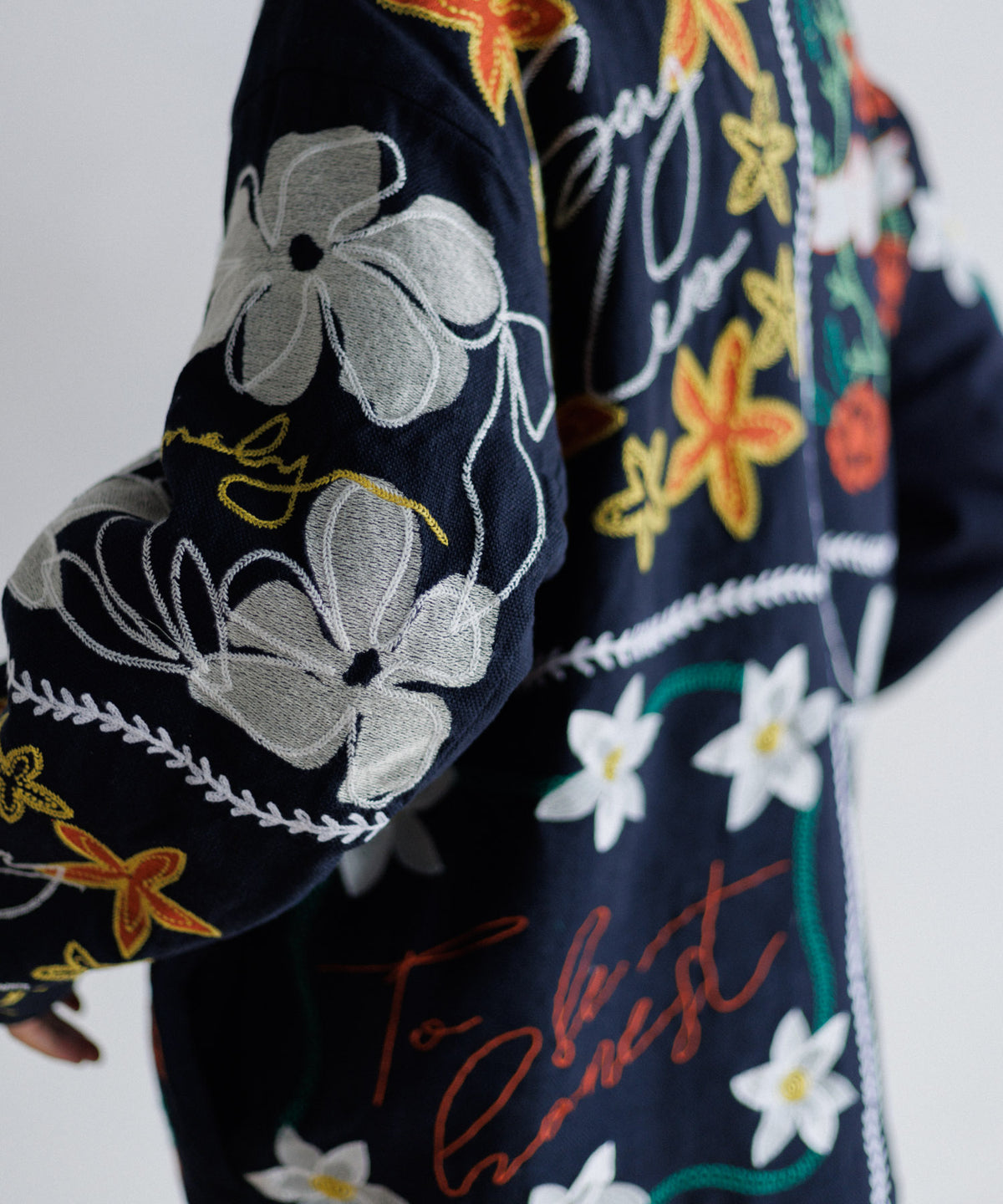 【MEN , WOMEN】LEIN ボアライナーパッチワーク刺繍ジャケット
