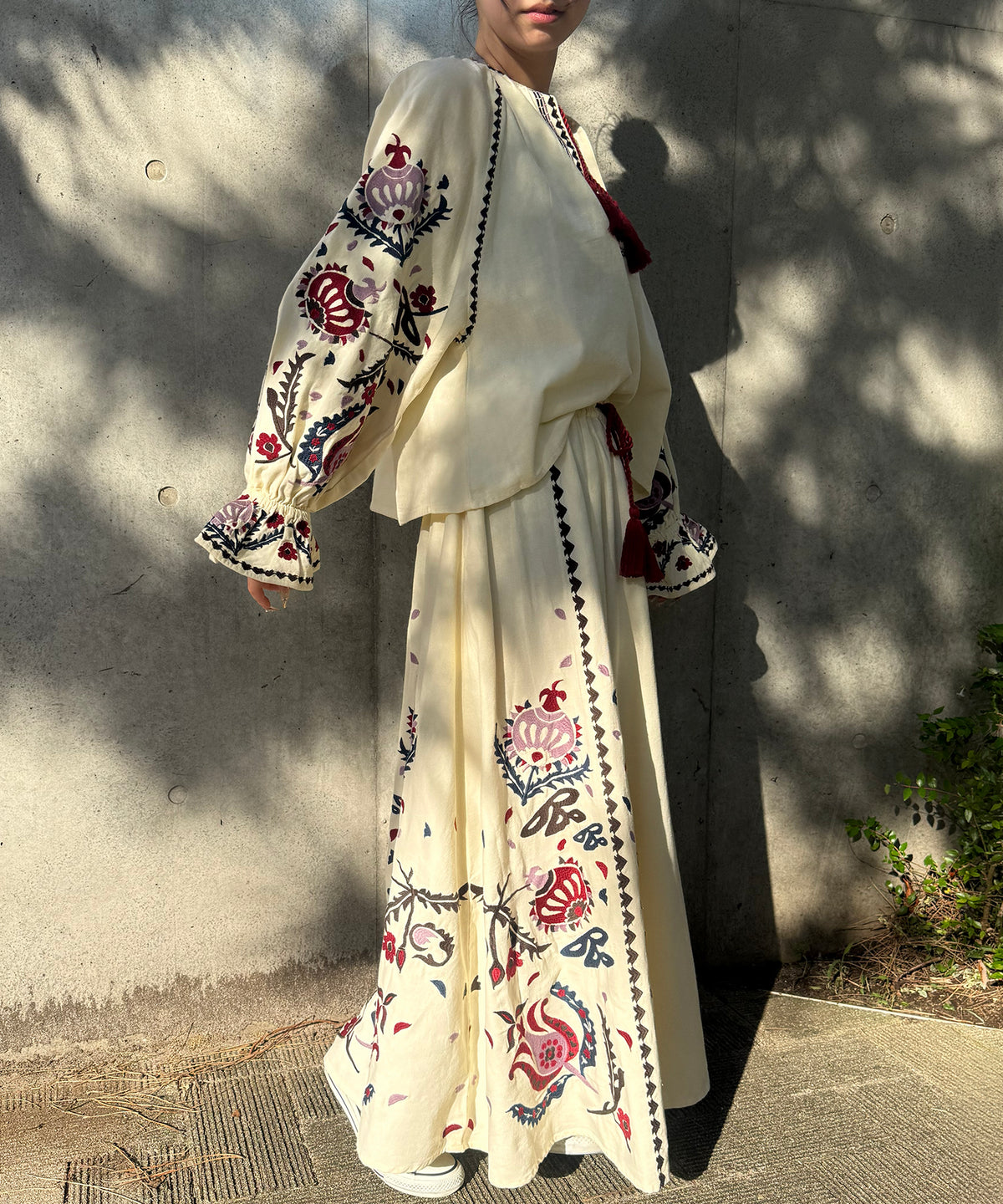 【WOMEN】LEIN / 花柄刺繍スカート