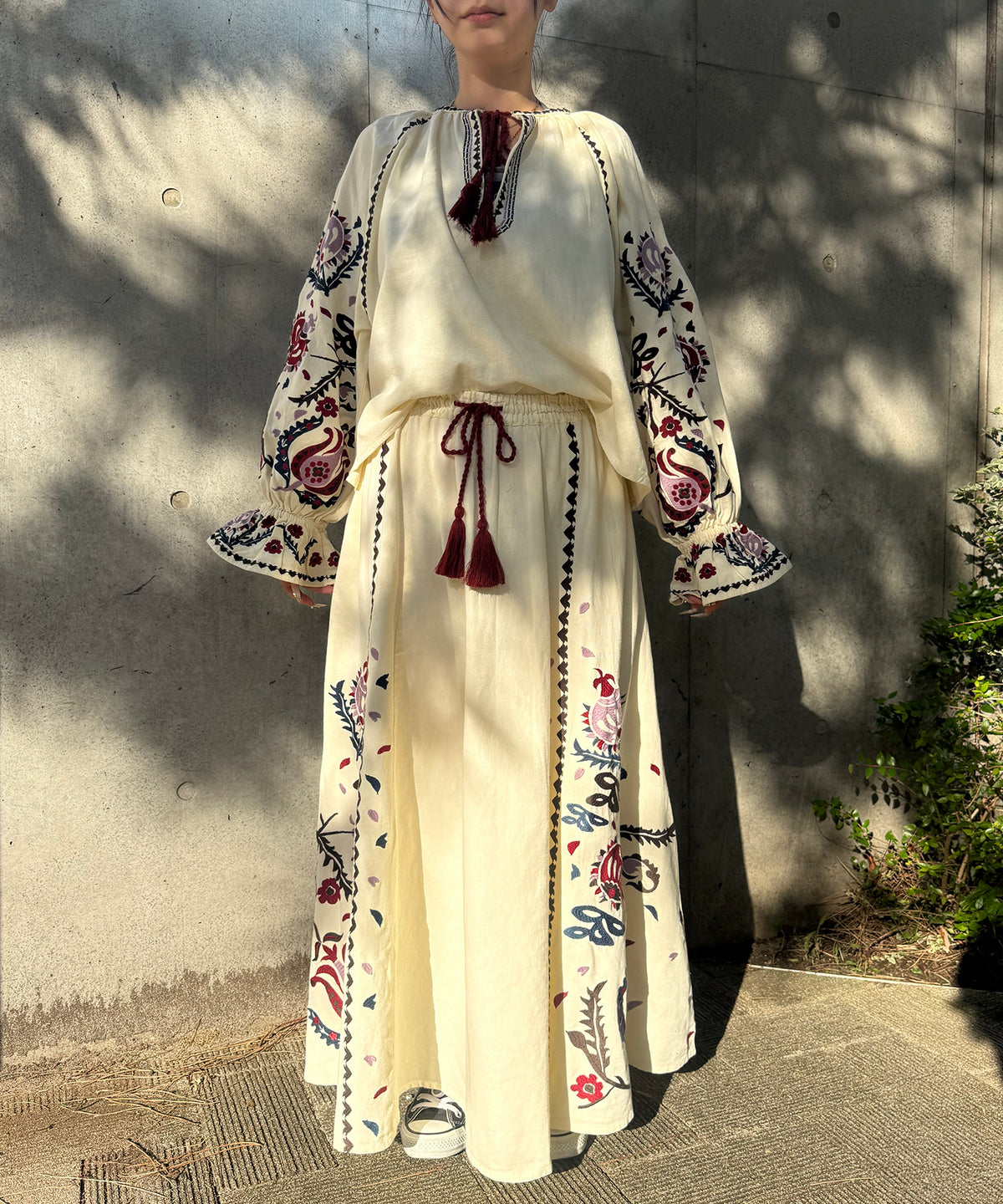 【WOMEN】LEIN / 花柄刺繍スカート